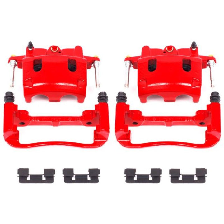 Power Stop 04-06 Infiniti QX56 Front Red Calipers w/Brackets - Pair