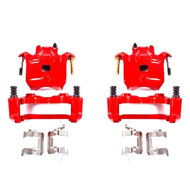 Power Stop 02-04 Infiniti I35 Front Red Calipers w/Brackets - Pair