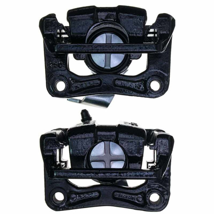 Power Stop 09-14 Acura TSX Rear Black Caliper - Pair w/Bracket