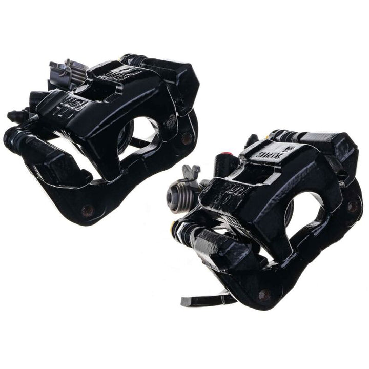 Power Stop 06-11 Acura CSX Rear Black Caliper - Pair w/Bracket