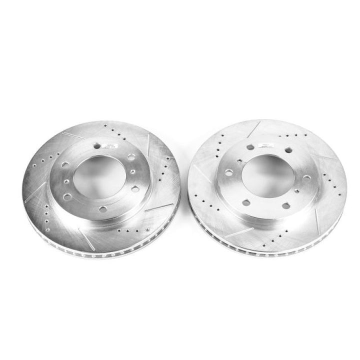 Power Stop 00-06 Mitsubishi Montero Front Evolution Drilled & Slotted Rotors - Pair