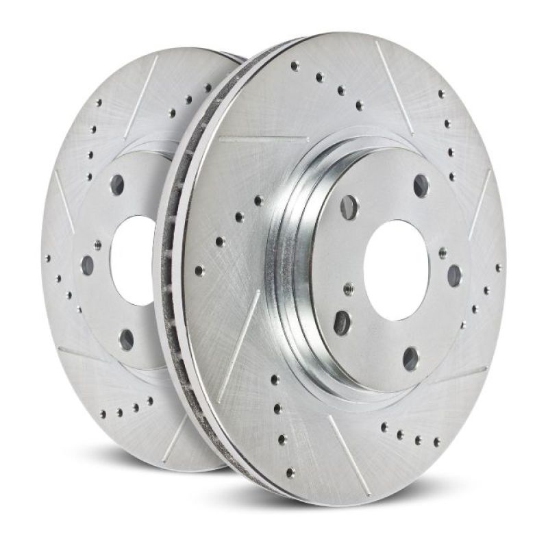 Power Stop 04-07 Cadillac CTS Front Evolution Drilled & Slotted Rotors - Pair