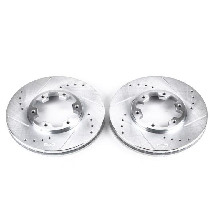 Power Stop 03-04 Nissan Frontier Front Evolution Drilled & Slotted Rotors - Pair