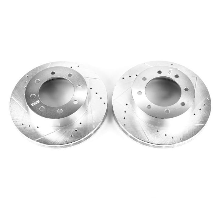 Power Stop 00-04 Ford F-550 Super Duty Front Drilled & Slotted Rotor - Pair