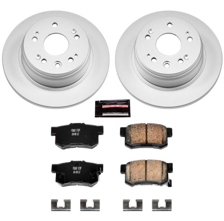 Power Stop 02-04 Honda CR-V Rear Z17 Evolution Geomet Coated Brake Kit