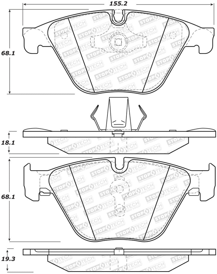 StopTech Street Brake Pads - Front