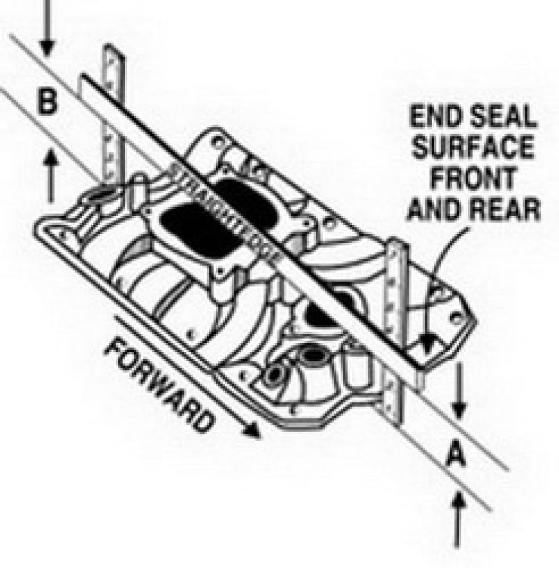 Edelbrock SBC Perf Air Gap Manifold Polished