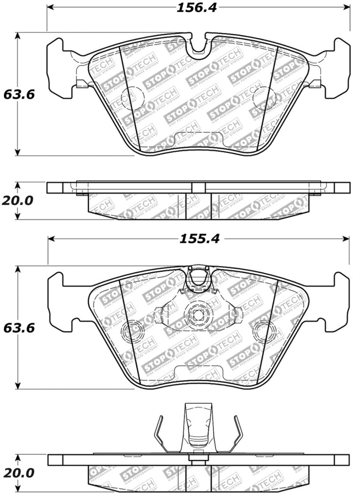 StopTech Street Select Brake Pads w/Hardware - Front