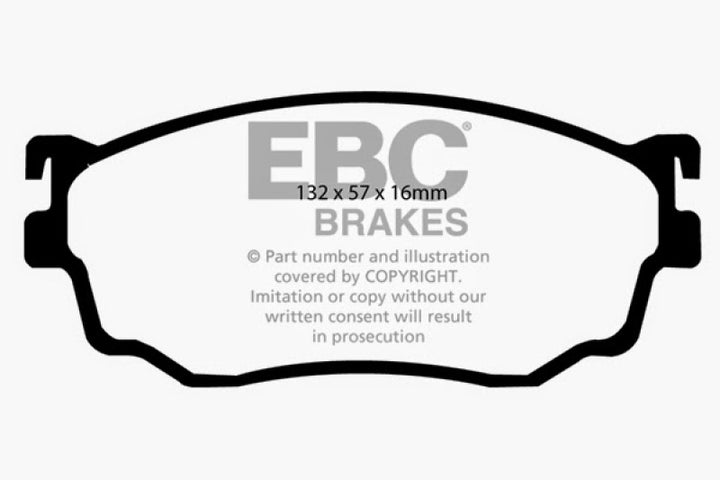 EBC 03-04 Mazda Protege 2.0 Turbo (Mazdaspeed) Redstuff Front Brake Pads