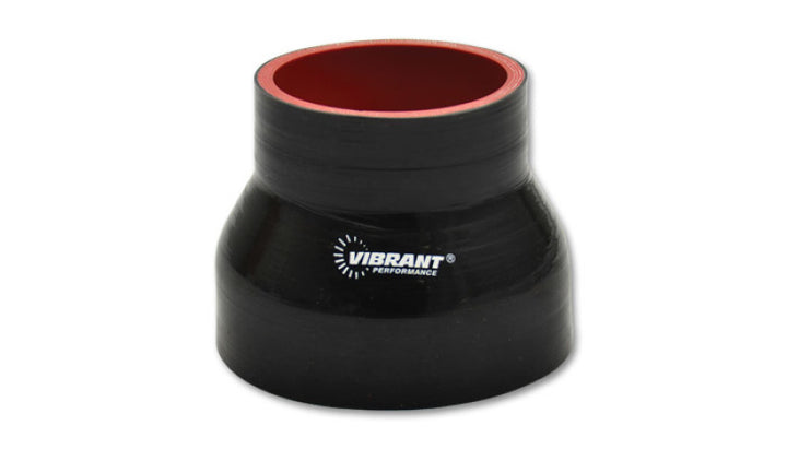 Vibrant Silicone Reducer Coupler 2.25in ID x 1.50in ID x 3.00in Long - Black