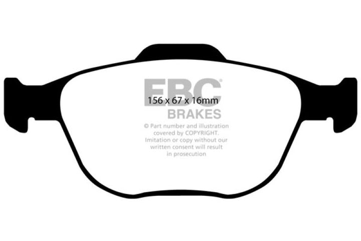 EBC 02-04 Ford Focus 2.0 SVT Greenstuff Front Brake Pads