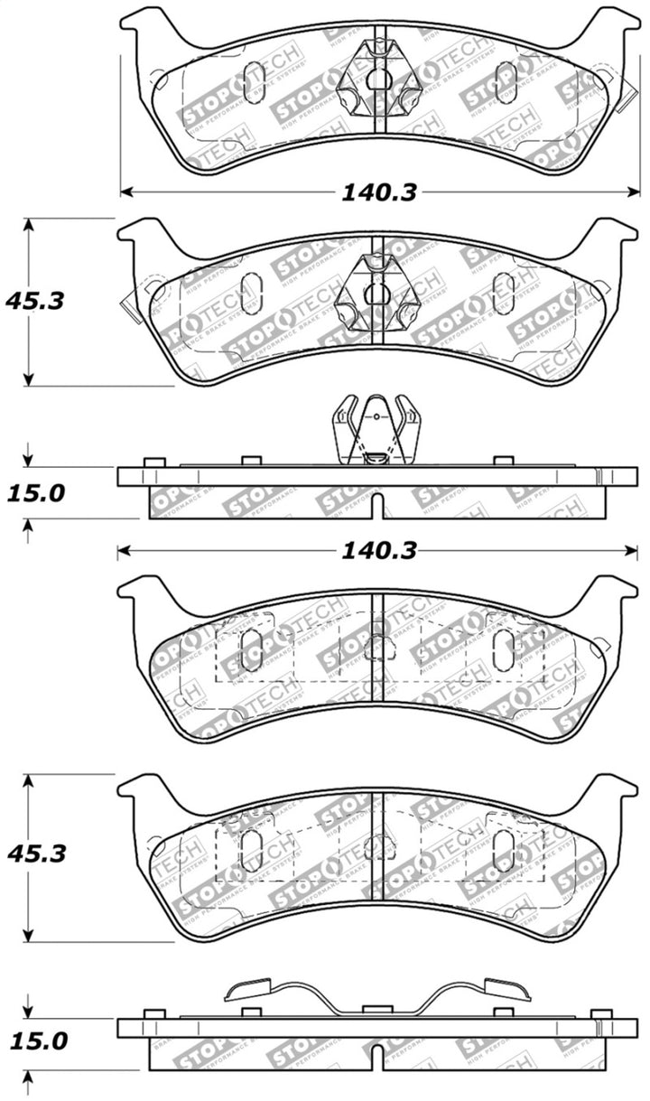 StopTech Street Select Brake Pads - Front