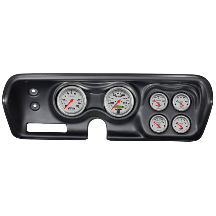 Autometer Ultra-Lite Kit 71-74 Charger/ GTX/ Road Runner Dash Kit 6pc Tach/MPH/Fuel/Oil/WTMP/Volt