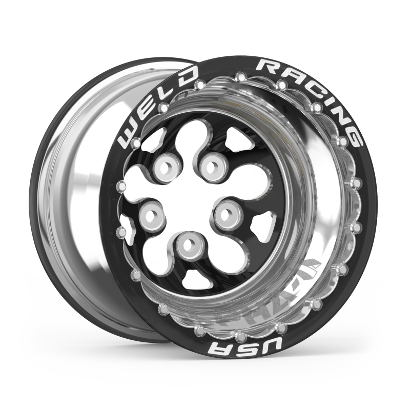 Weld Alpha-1 15x13 / 5x4.5 BP / 3in BS Black Wheel - Black Double Beadlock MT