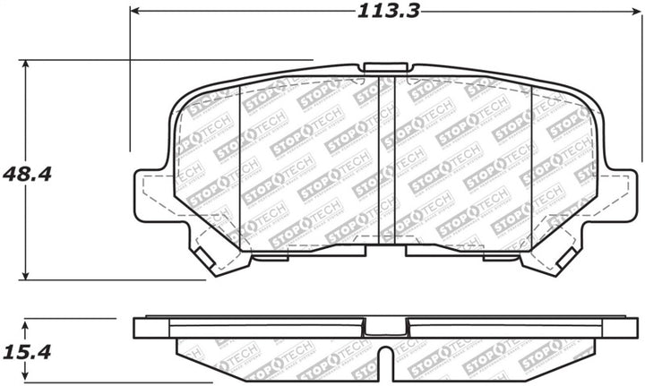 StopTech Street Select 07-13 Acura MDX Rear Brake Pads