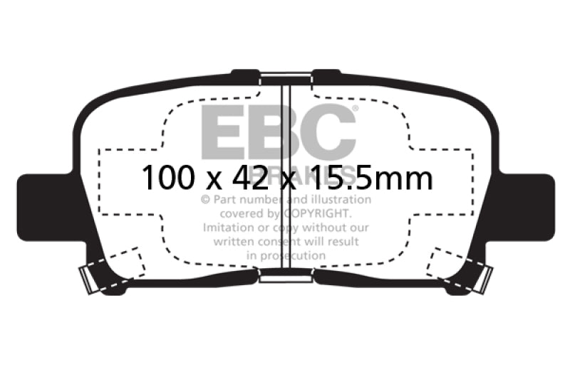 EBC 00-02 Acura MDX 3.5 Greenstuff Rear Brake Pads