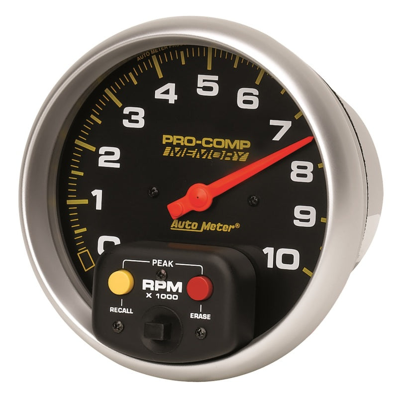 Autometer Pro-Comp 5 inch 10K RPM with Peak Memory  In-Dash Tachometer