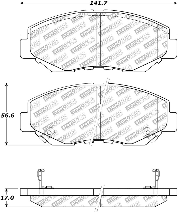 StopTech Street Select Brake Pads - Front