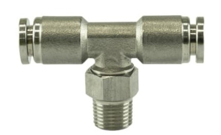 Turbosmart 1/8 NPT to TEE 1/4 Pushloc Stainless Steel