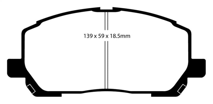 EBC 00-03 Toyota Highlander 2.4 2WD Greenstuff Front Brake Pads