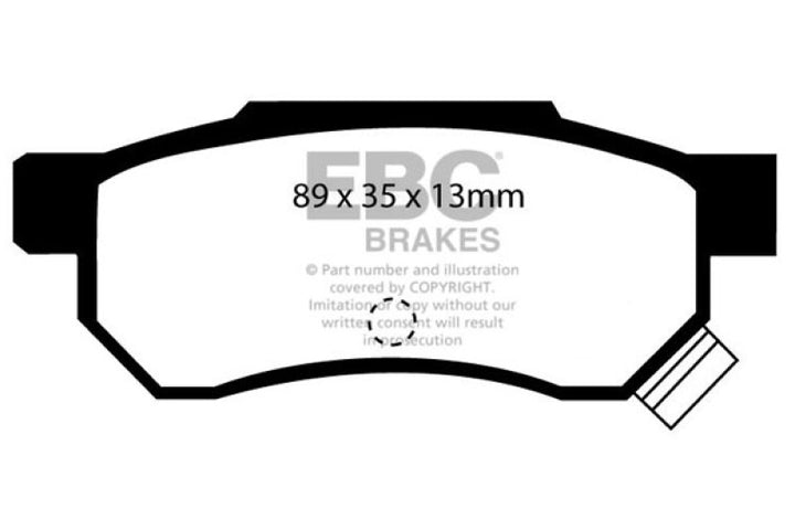 EBC 92-94 Acura Integra 1.7 Vtec Greenstuff Rear Brake Pads