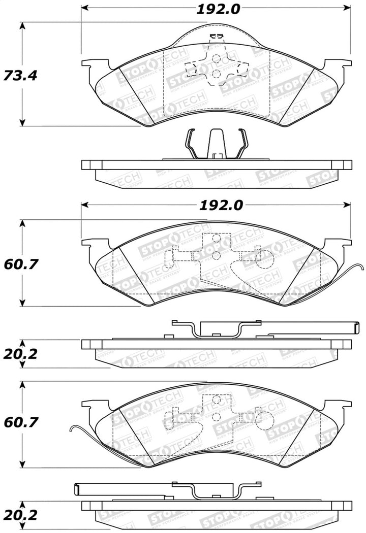 StopTech Street Select Brake Pads - Front