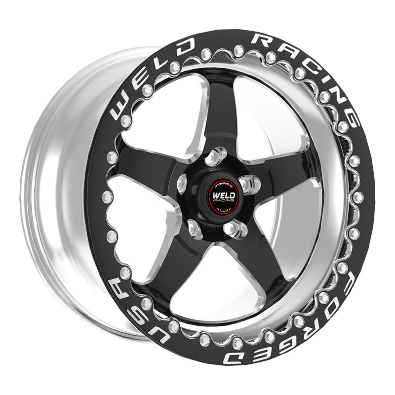 Weld S71 15x10.33 / 5x120mm BP / 7.5in. BS Black Wheel (Low Pad) - Black Single Beadlock MT