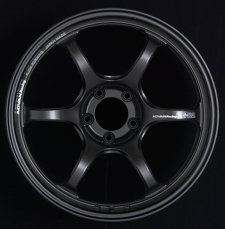 Advan RG-D2 16x8.0 +38 4-100 Machining & Semi Gloss Black Wheel (Special Order No Cancel/Returns)