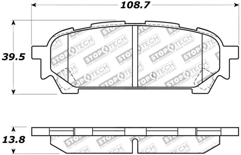 StopTech Street Touring 03-05 WRX Rear Brake Pads