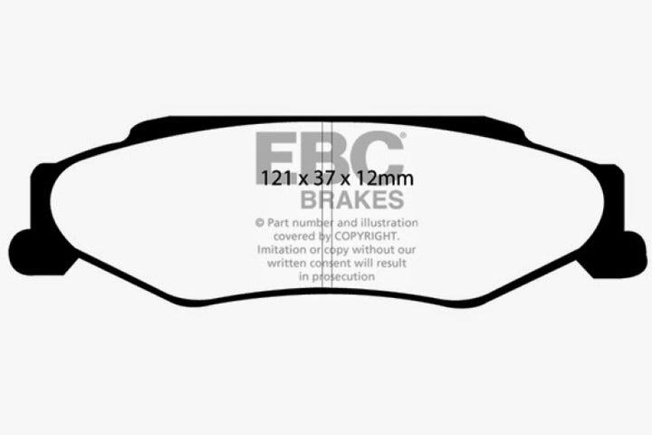 EBC 03-04 Cadillac XLR 4.6 Greenstuff Rear Brake Pads