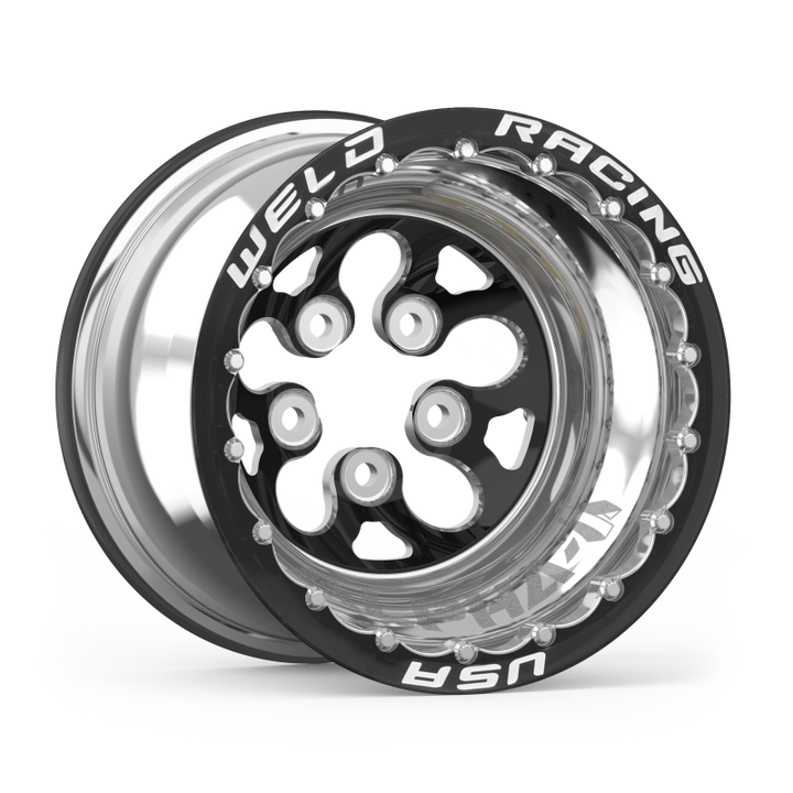 Weld Alpha-1 15x14 / 5x4.5 BP / 3in. BS Black Wheel - Black Double Beadlock MT