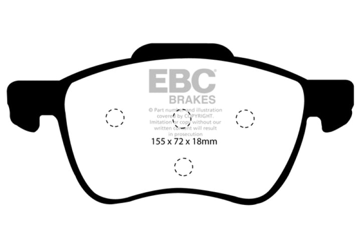 EBC 01-05 Volvo S60 2.3 Turbo T5 Greenstuff Front Brake Pads