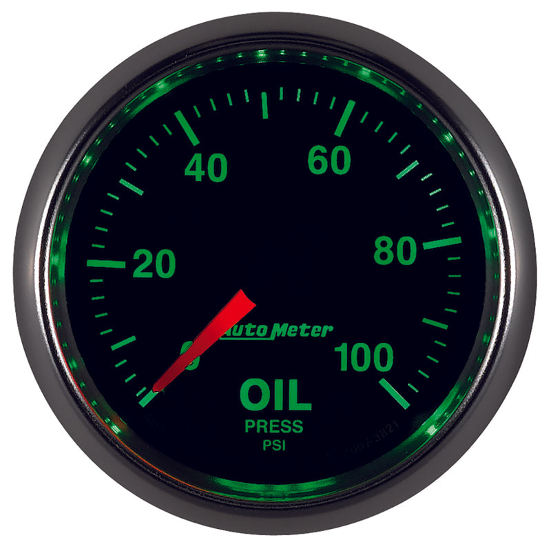 Autometer GS 52mm 0-100 PSI Mechanical Oil Pressure Gauge