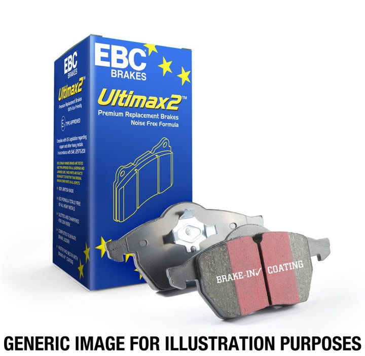 EBC 00-02 Dodge Ram 2500 Pick-up 5.2 2WD (Pad with wear sensor) Ultimax2 Front Brake Pads