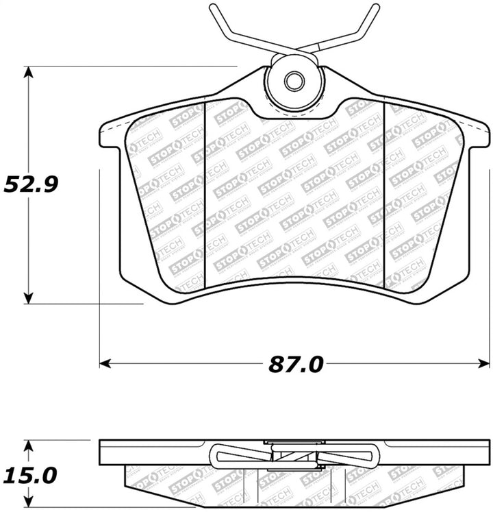 StopTech Street Select Brake Pads - Rear