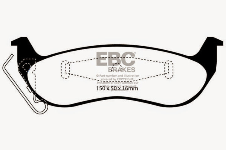 EBC 03+ Ford Crown Victoria 4.6 Greenstuff Rear Brake Pads