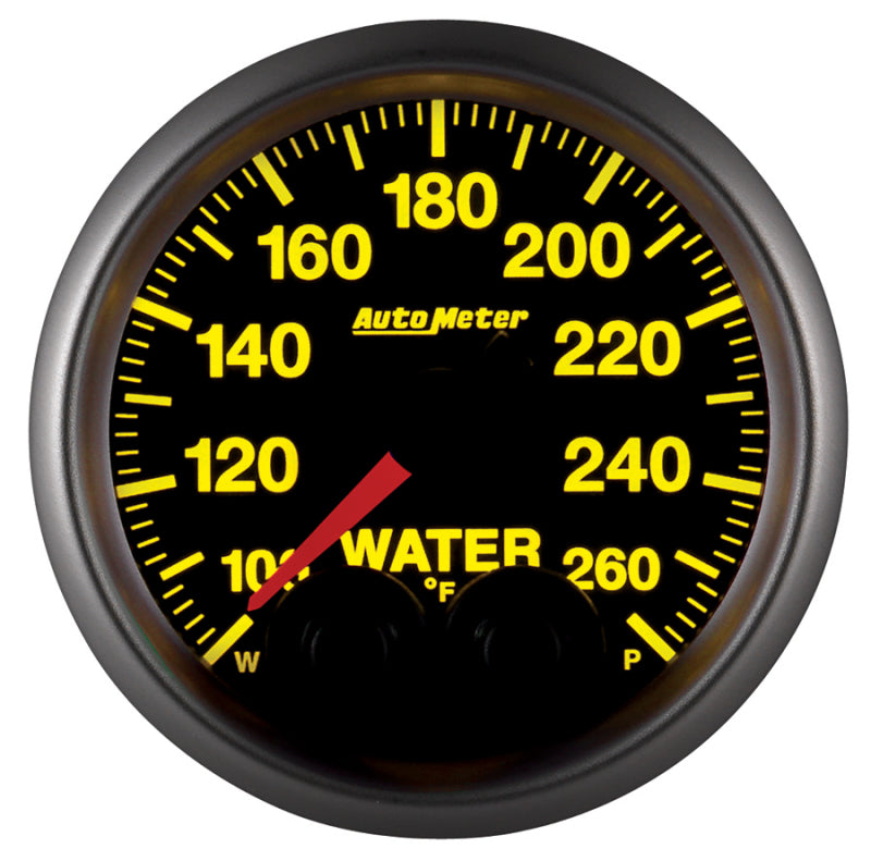 Autometer Elite Nascar 2-1/16in 100-260 Deg. F Water Temp. w/ Peak and Warn Gauge w/ Pro-Control