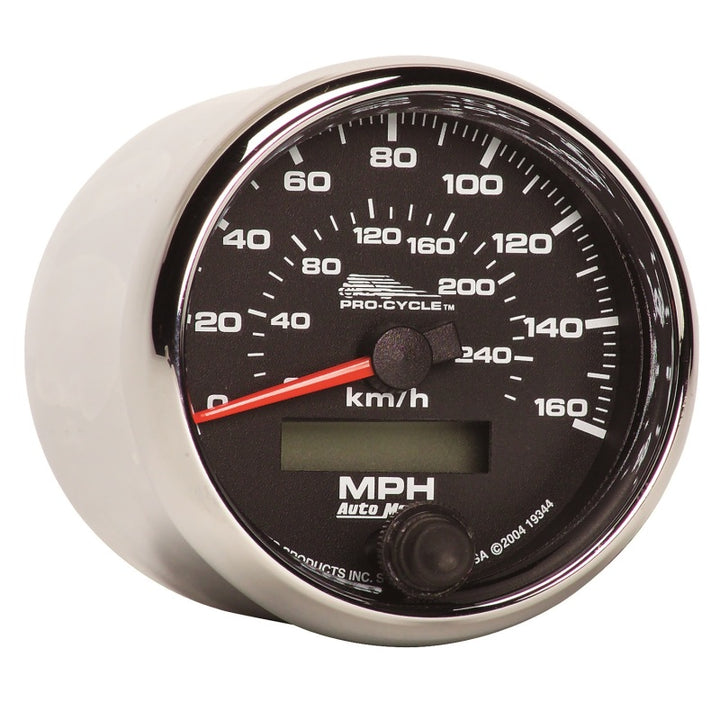 Autometer Pro-Cycle Gauge Speedo 2 5/8in 160 Mph/260Kmh Elec Black