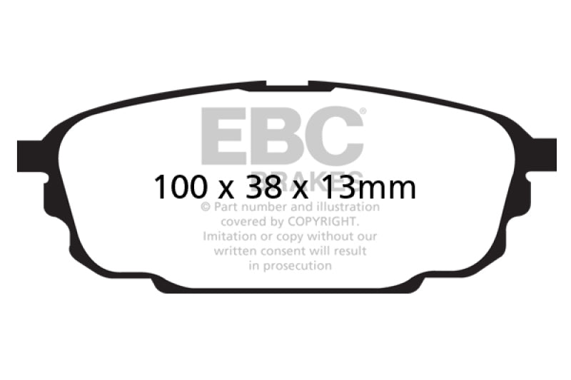 EBC 01-04 Mazda Protege 2.0 (Rear Rotors) Yellowstuff Rear Brake Pads