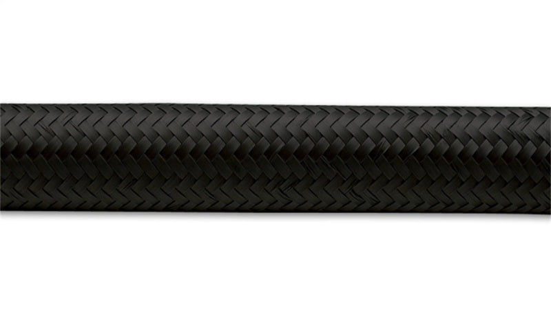 Vibrant -6 AN Black Nylon Braided Flex Hose (2 foot roll)