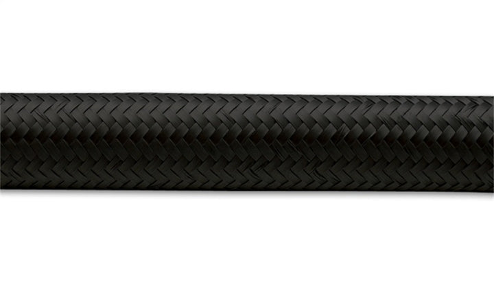 Vibrant -8 AN Black Nylon Braided Flex Hose .44in ID (50 foot roll)