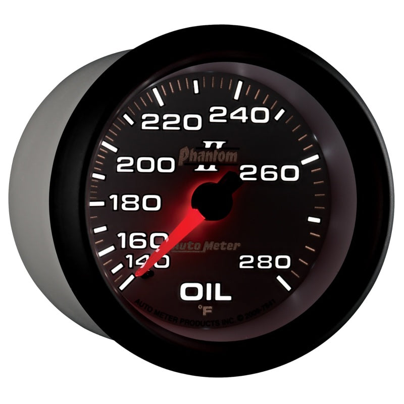 AutoMeter Gauge Oil Temp 2-5/8in. 140-280 Deg. F Mechanical Phantom II