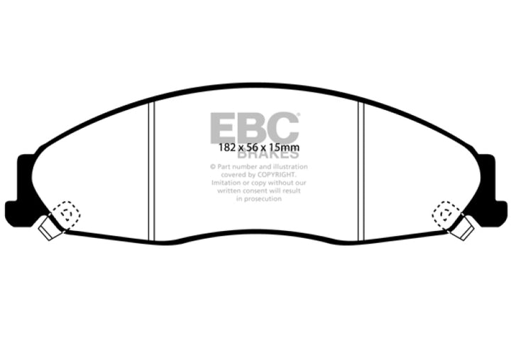 EBC 02-05 Cadillac CTS 2.6 Redstuff Front Brake Pads