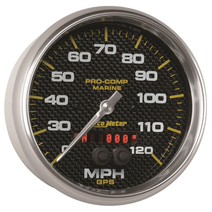 Autometer Marine Carbon Fiber 5in 120mph GPS Speedometer