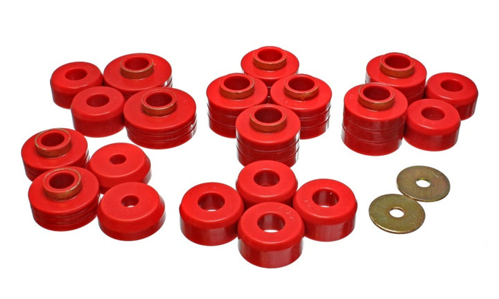 Energy Suspension 83-88 Ford Explorer/Bronco II 2WD / 84-90 Explorer/Bronco II 4WD Red Body Mount Se