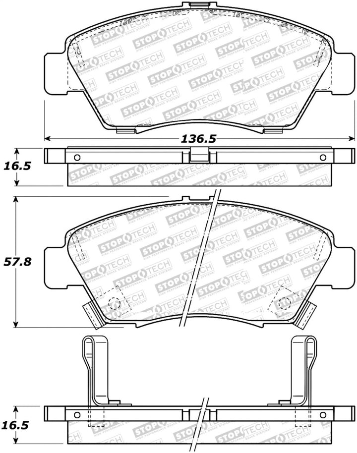 StopTech Street Select Brake Pads - Rear