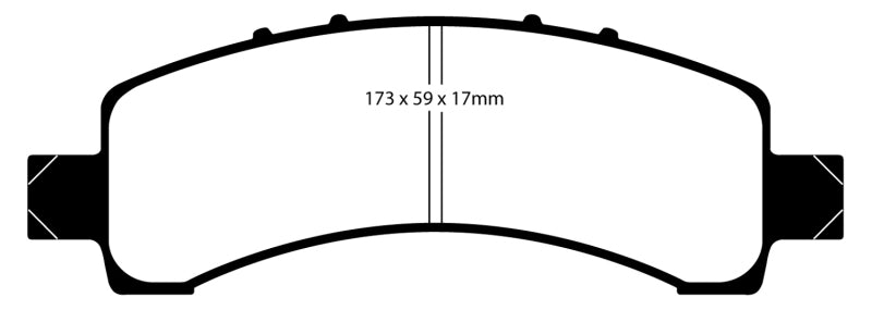 EBC 02 Cadillac Escalade 5.3 (Akebono rear caliper) Yellowstuff Rear Brake Pads