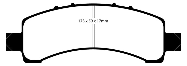 EBC 02 Cadillac Escalade 5.3 (Akebono rear caliper) Yellowstuff Rear Brake Pads