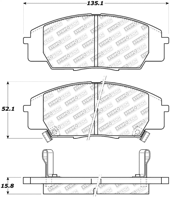 StopTech Street Select Brake Pads - Front