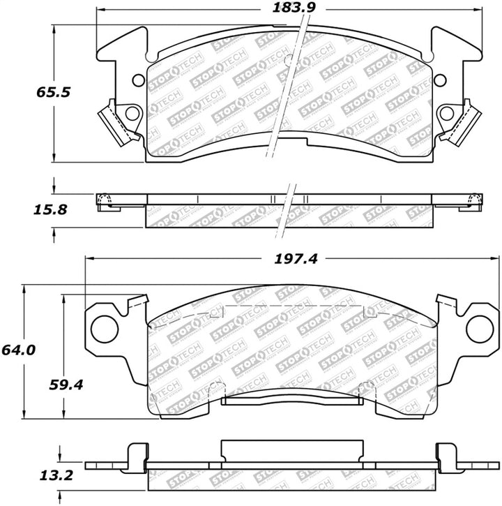 StopTech Street Select Brake Pads - Rear